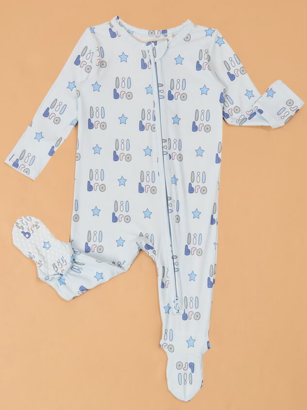 Lil Bro Long Sleeve Footie Detail 2 - AS Kids