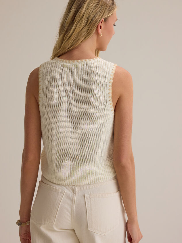 Kelia Contrast Stitch Vest Detail 4 - AS Kids