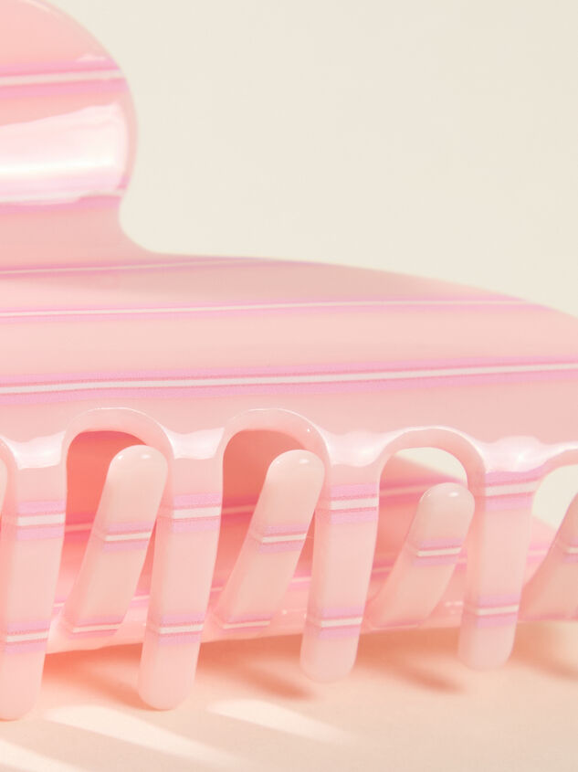 Pink Stripe Claw Clip Detail 2 - ALTAR'D STATE KIDS
