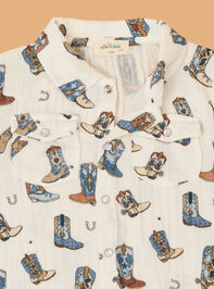 Buckaroo Boots Muslin Shirt Detail 2 - AS Kids