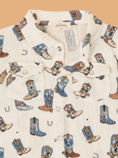 Buckaroo Boots Muslin Shirt - AS Kids