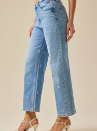 Presley Embroidered Straight Leg Jean Detail 4 - ALTAR'D STATE KIDS