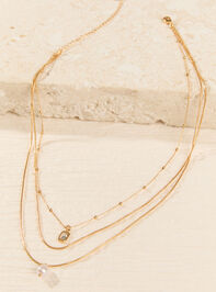 18K Gold Layered Pearl Necklace Detail 3 - AS Kids