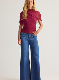 Kael Mesh Shawl Wrap Top Detail 3 - AS Kids