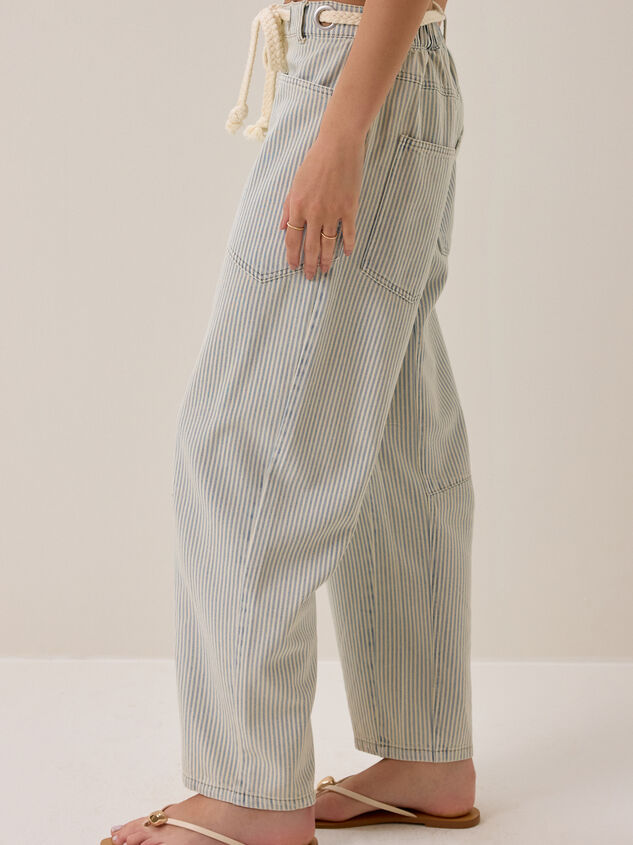 Laine Striped Barrel Jeans Detail 4 - AS Kids