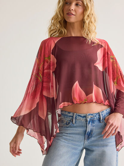 Brielle Floral Poncho - AS Kids