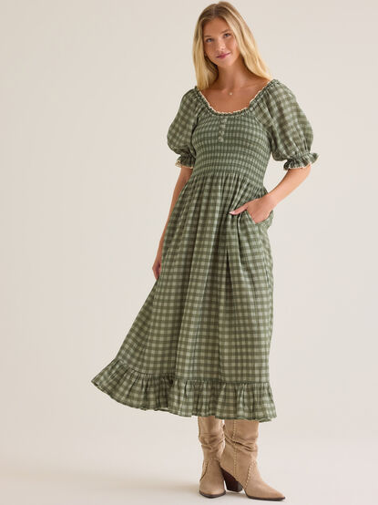 Haven Gingham Midi Mama Dress - AS Kids
