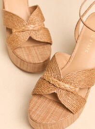 Loretta Raffia H-Band Platform Heel Detail 3 - AS Kids