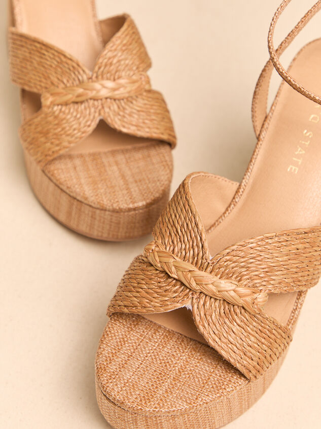 Loretta Raffia H-Band Platform Heel Detail 3 - AS Kids