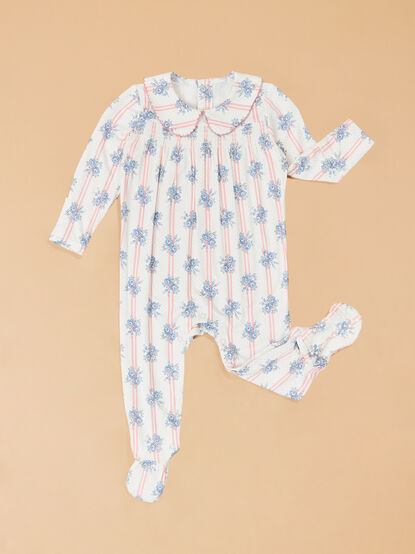 Sia Stripe Rose Footie - AS Kids