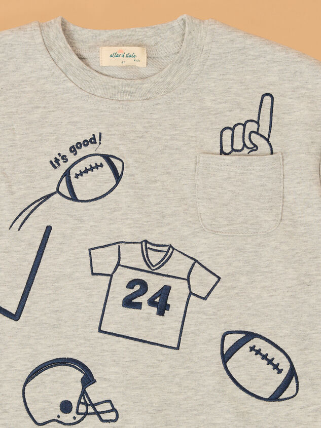 "It's Good!" Field Goal Sweatshirt Detail 6 - AS Kids