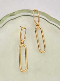 Oval Slim Dangle Earring Detail 2 - AS Kids
