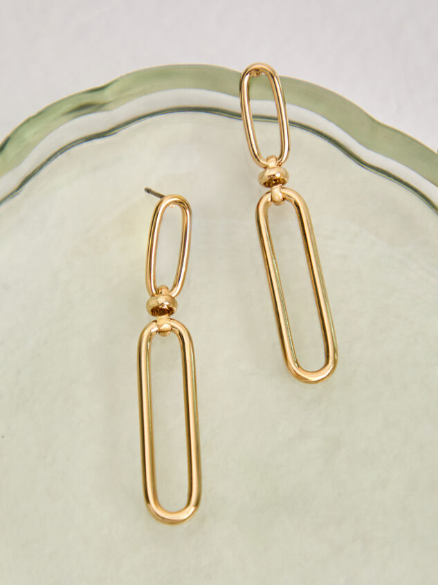 Oval Slim Dangle Earring Detail 2 - AS Kids