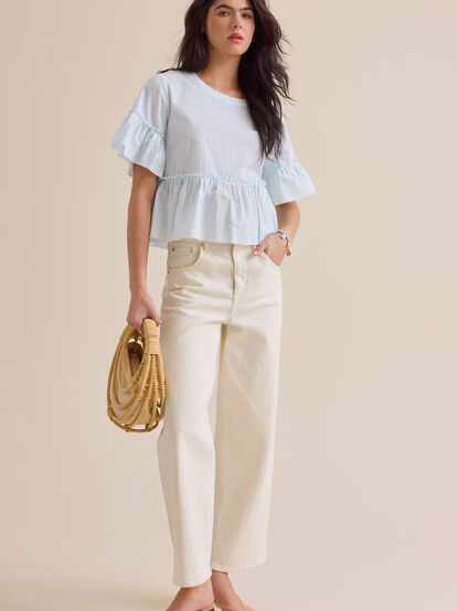 Calista Stripe Peplum Top - ALTAR'D STATE KIDS