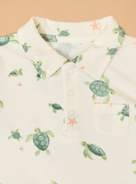 Sea Turtles Polo and Short Set Detail 3 - AS Kids