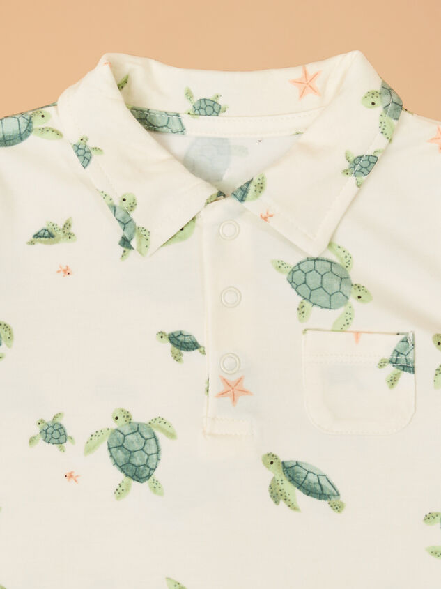 Sea Turtles Polo and Short Set Detail 3 - AS Kids