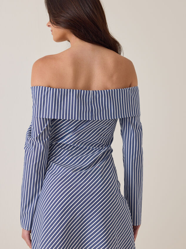 Sloan Stripe Mini Dress Detail 5 - AS Kids