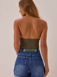 Kenzy Tie Waist Denim Shorts Detail 6 - AS Kids