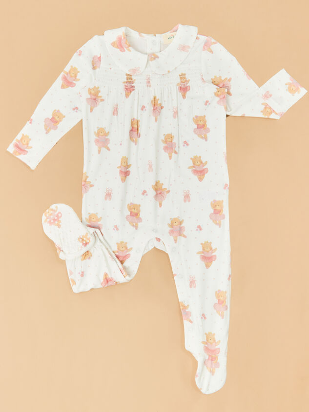 Ballet Bear Smocked Footie Detail 2 - ALTAR'D STATE KIDS