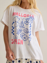 Mallorca Spain Oversized Tee Detail 2 - AS Kids