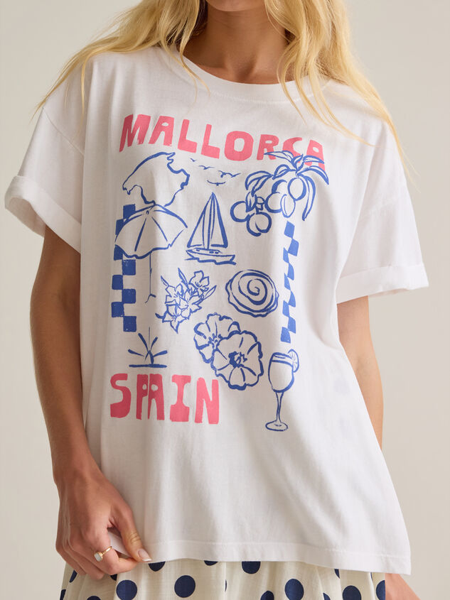 Mallorca Spain Oversized Tee Detail 2 - AS Kids