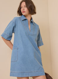 Maya Denim V-Neck Dress Detail 3 - ALTAR'D STATE KIDS