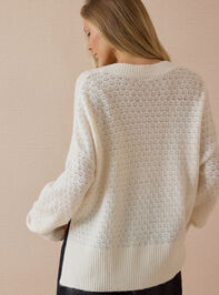 Eloise Oversized Pointelle Tunic Sweater Detail 5 - AS Kids