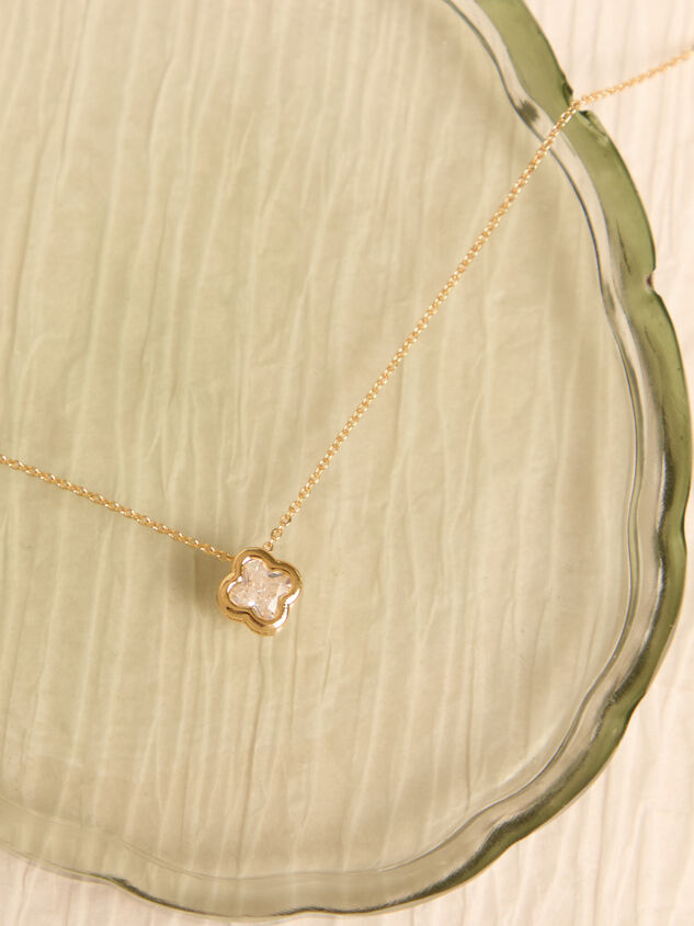 18K Gold Glitz Clover Necklace - AS Kids