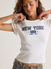New York Plaid Baby Tee Detail 4 - AS Kids