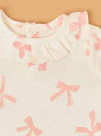 Pretty Bows Ruffle Lounge Set Detail 2 - AS Kids