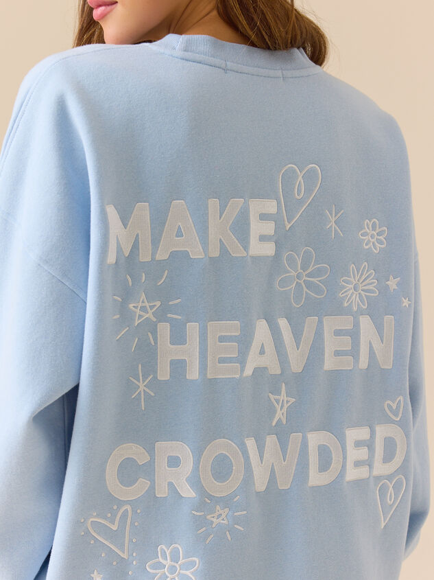 Make Heaven Crowded Graphic Sweatshirt Detail 4 - ALTAR'D STATE KIDS