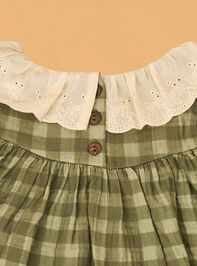 Haven Peter Pan Gingham Baby Dress Detail 3 - AS Kids