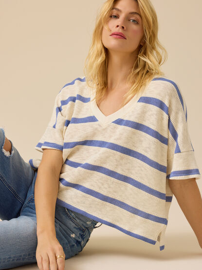 Dylan Striped V-Neck Top - ALTAR'D STATE KIDS