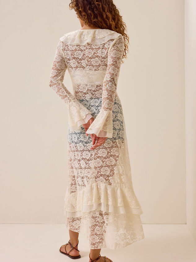 Carys Lace Chiffon Ruffle Kimono Detail 7 - AS Kids