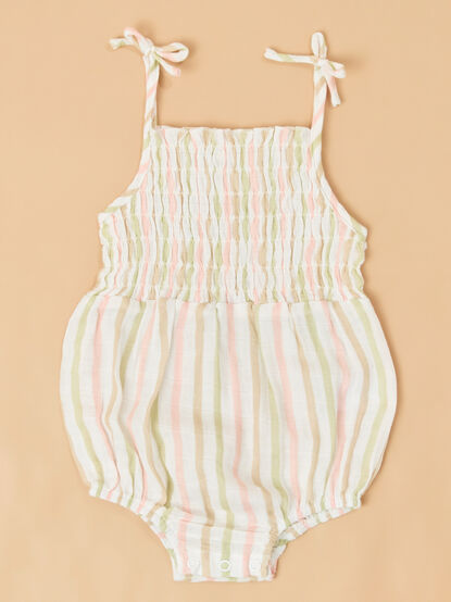 Eve Stripe Smocked Gauze Bubble - ALTAR'D STATE KIDS