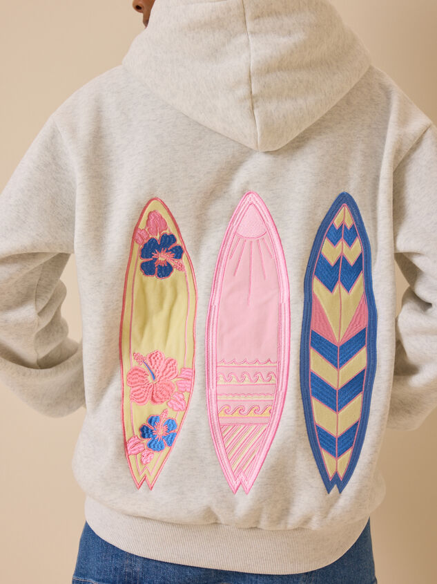 Morgan Chasing Waves Embroidered Hoodie Detail 6 - AS Kids