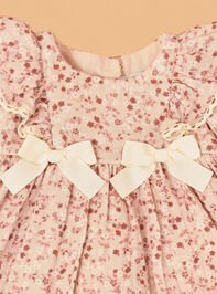 Ditsy Floral Bow Dress Detail 3 - AS Kids