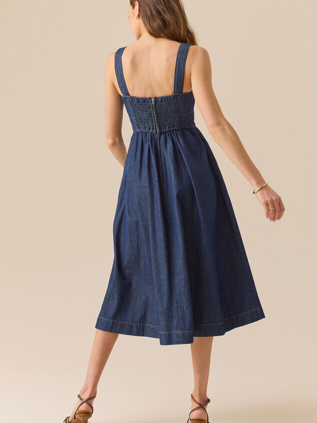 Janice Denim Midi Dress Detail 5 - ALTAR'D STATE KIDS