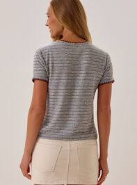 Aleah Striped Whipstitch Tee Detail 4 - AS Kids