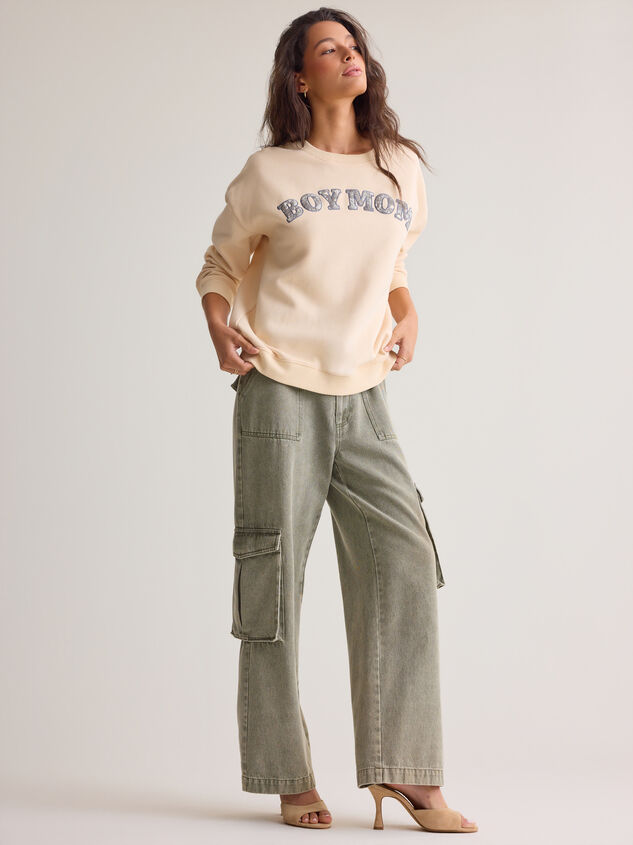 Boy Mom Camo Sweatshirt Detail 3 - AS Kids