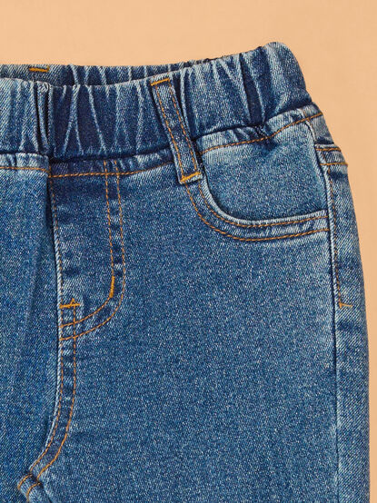 Jilly Dark Wash Ruffle Flare Jeans - AS Kids