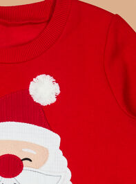 Santa Applique Sweatshirt by Mudpie Detail 2 - ALTAR'D STATE KIDS