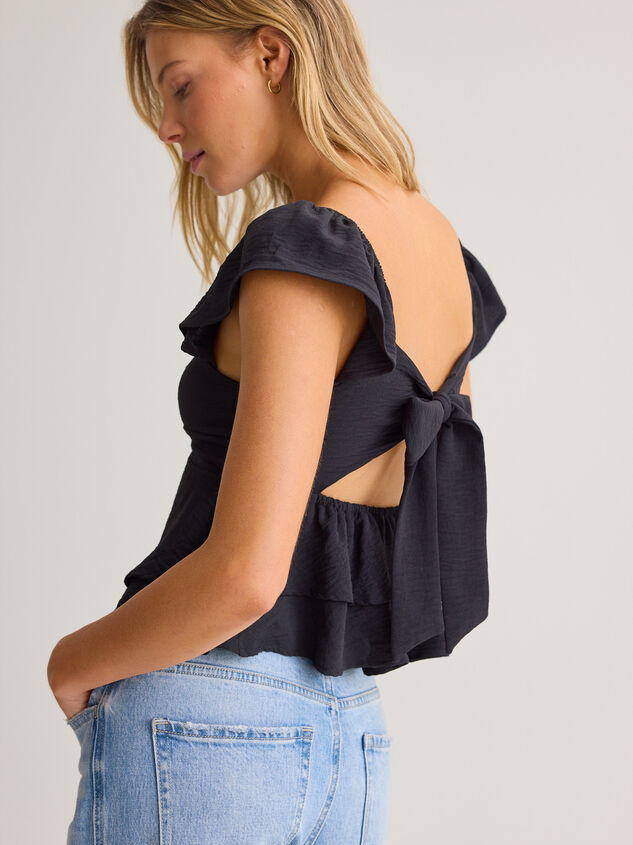 Cressida Flutter Sleeve Babydoll Top Detail 3 - AS Kids