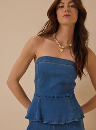 Dakota Strapless Denim Romper Detail 2 - ALTAR'D STATE KIDS