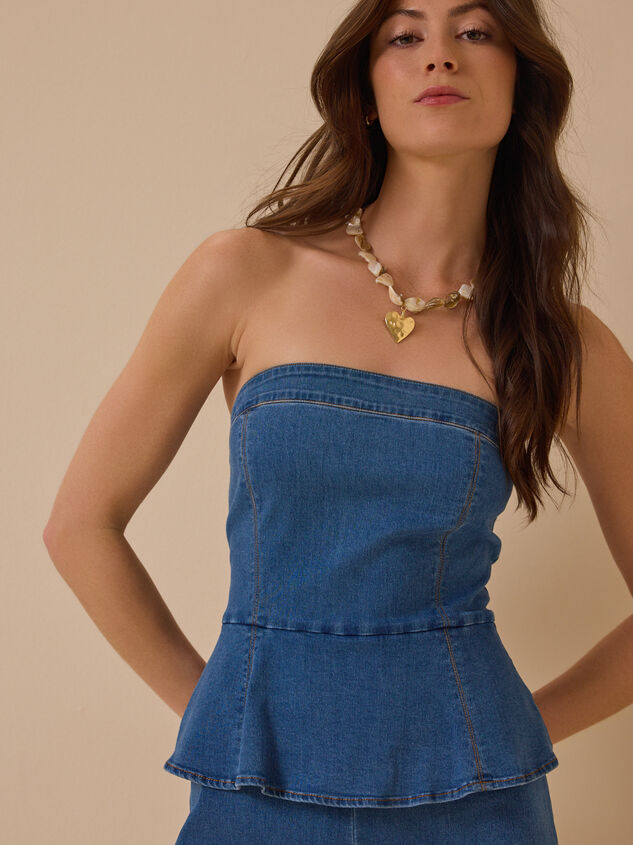 Dakota Strapless Denim Romper Detail 2 - ALTAR'D STATE KIDS