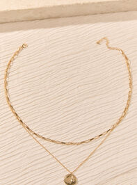 Hammered Coin Layer Necklace Detail 4 - AS Kids