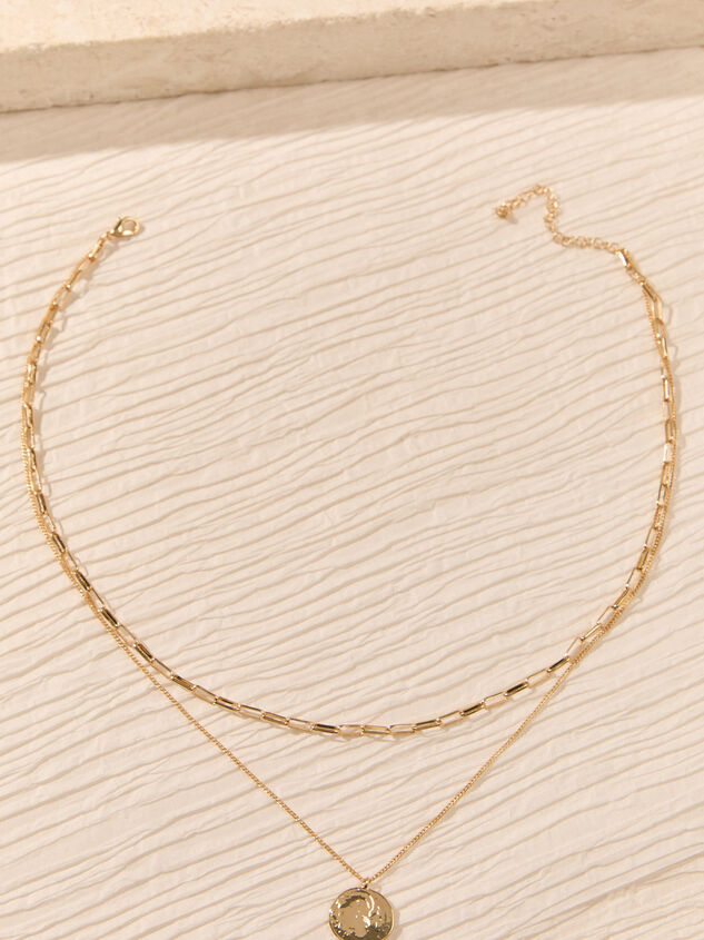 Hammered Coin Layer Necklace Detail 4 - AS Kids