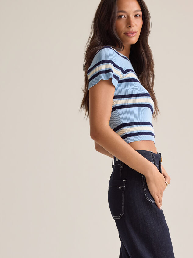 Tate Stripe Sweater Top Detail 3 - AS Kids