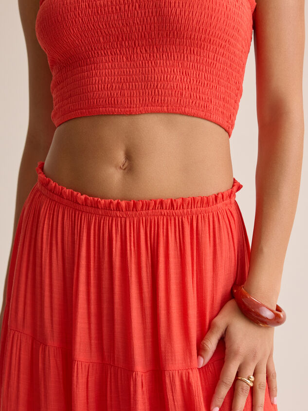 Tate Tiered Flowy Maxi Skirt Detail 3 - AS Kids