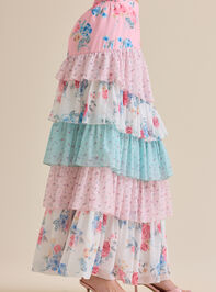 Brea Floral Ruffle Maxi Skirt Detail 4 - ALTAR'D STATE KIDS